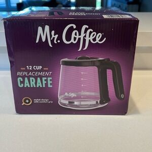 Mr. Coffee 12 Cup Replacement Glass Carafe Black Coffee Pot